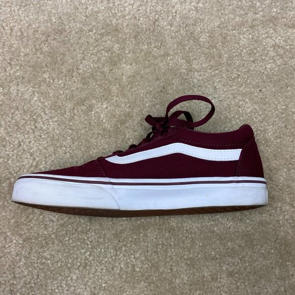 Vans Old Skool Skate Sneakers, Maroon and White  - Size 8 US Women - Picture 9 of 11